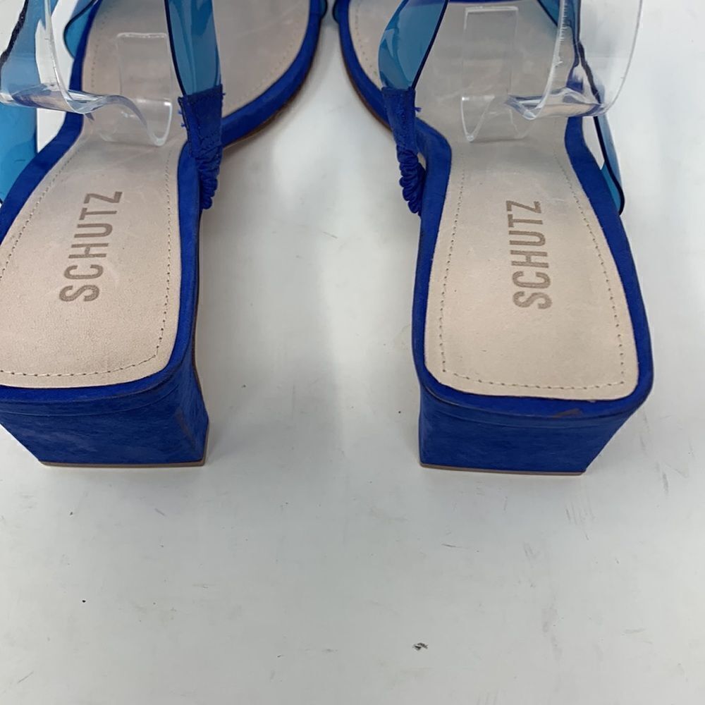 Schutz Taina Blue‎ kitten heels size 9B - Picture 7 of 10